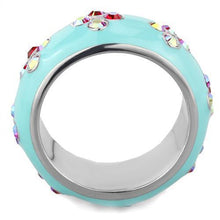 Load image into Gallery viewer, Anillos Para Mujer Color Plata de 316L Acero Inoxidable Piedra de Crystal Azul Luz - Jewelry Store by Erik Rayo
