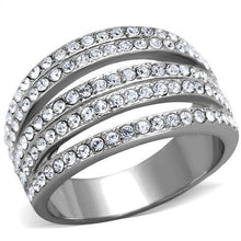 Load image into Gallery viewer, Anillos Para Mujer Color Plata de 316L Acero Inoxidable Piedra de Crystal Crotone - Jewelry Store by Erik Rayo
