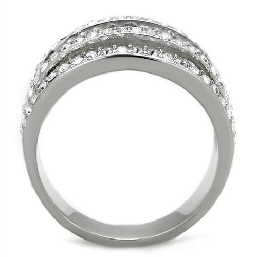 Anillos Para Mujer Color Plata de 316L Acero Inoxidable Piedra de Crystal Crotone - Jewelry Store by Erik Rayo