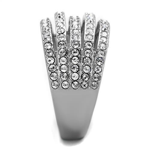 Anillos Para Mujer Color Plata de 316L Acero Inoxidable Piedra de Crystal Crotone - Jewelry Store by Erik Rayo
