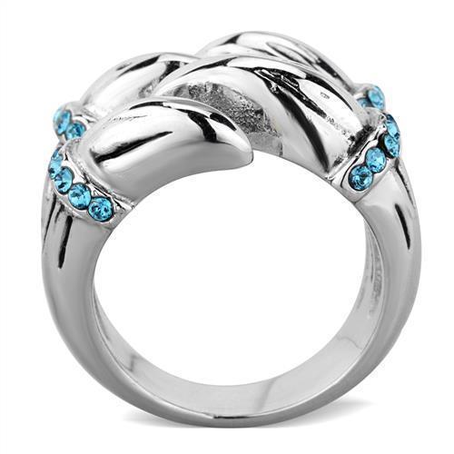 Anillos Para Mujer Color Plata de 316L Acero Inoxidable Piedra de Crystal en Zafiro Jesi - Jewelry Store by Erik Rayo