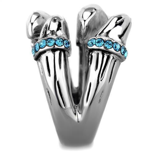 Anillos Para Mujer Color Plata de 316L Acero Inoxidable Piedra de Crystal en Zafiro Jesi - Jewelry Store by Erik Rayo