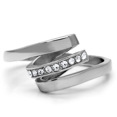 Anillos Para Mujer Color Plata de 316L Acero Inoxidable Piedra de Crystal Ortona - Jewelry Store by Erik Rayo