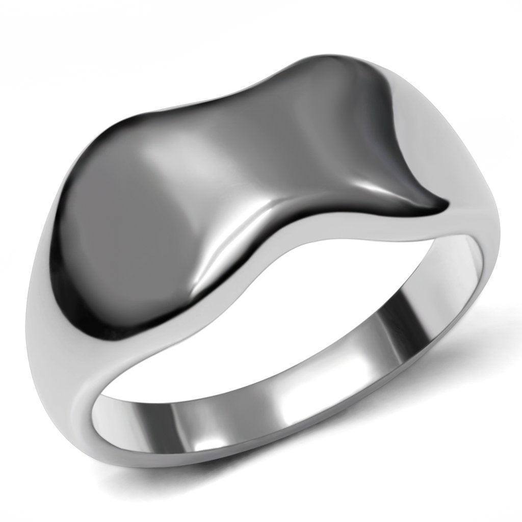 Anillos Para Mujer Color Plata de 316L Acero Inoxidable Sin Piedra TK033 - Jewelry Store by Erik Rayo