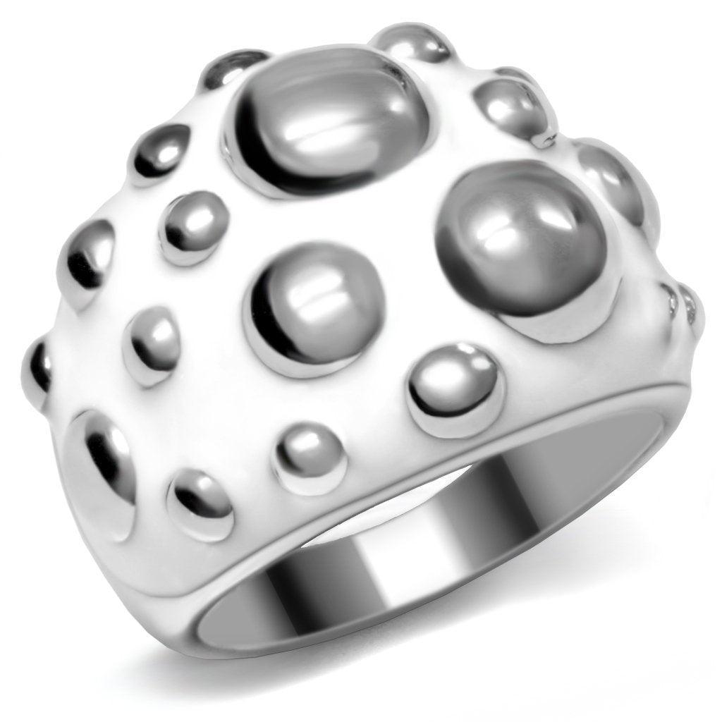 Anillos Para Mujer Color Plata de 316L Acero Inoxidable Sin Piedra TK042 - Jewelry Store by Erik Rayo