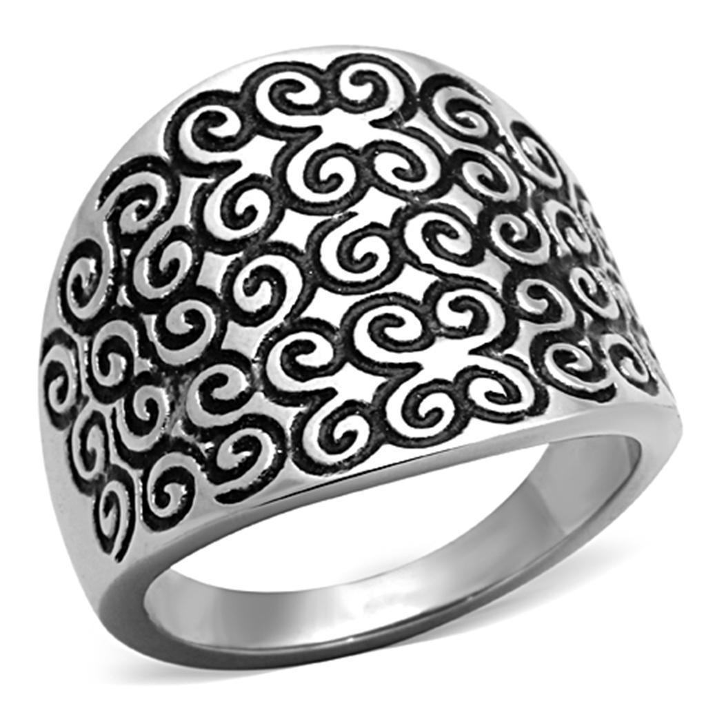 Anillos Para Mujer Color Plata de 316L Acero Inoxidable Sin Piedra TK1329 - Jewelry Store by Erik Rayo