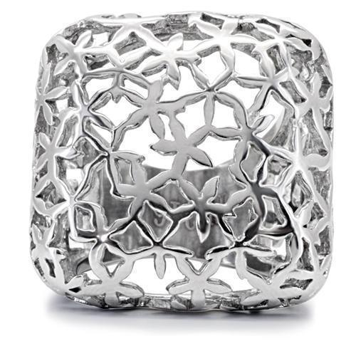 Anillos Para Mujer Color Plata de 316L Acero Inoxidable Sin Piedra TK133 - Jewelry Store by Erik Rayo