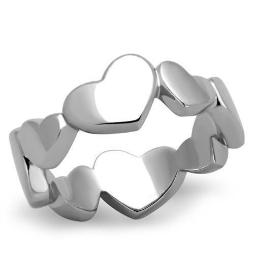 Anillos Para Mujer Color Plata de 316L Acero Inoxidable Sin Piedra TK1433 - Jewelry Store by Erik Rayo
