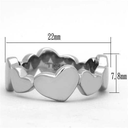 Anillos Para Mujer Color Plata de 316L Acero Inoxidable Sin Piedra TK1433 - Jewelry Store by Erik Rayo