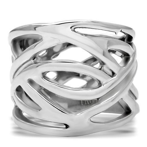 Anillos Para Mujer Color Plata de 316L Acero Inoxidable Sin Piedra TK144 - Jewelry Store by Erik Rayo