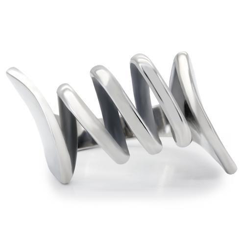 Anillos Para Mujer Color Plata de 316L Acero Inoxidable Sin Piedra TK145 - Jewelry Store by Erik Rayo