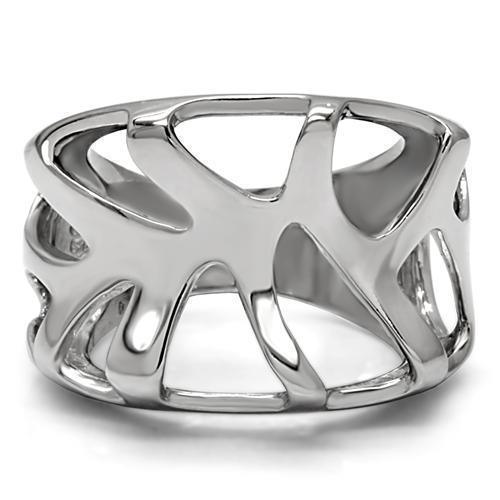 Anillos Para Mujer Color Plata de 316L Acero Inoxidable Sin Piedra TK146 - Jewelry Store by Erik Rayo