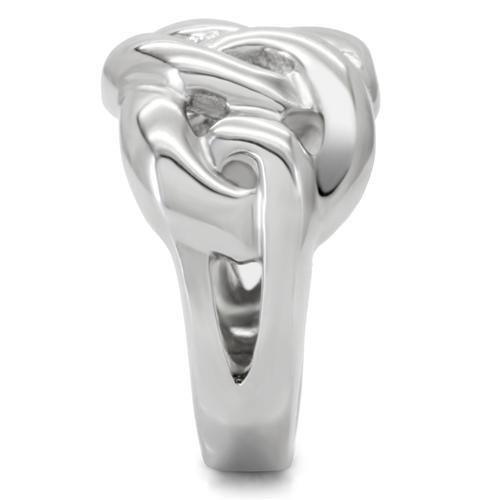 Anillos Para Mujer Color Plata de 316L Acero Inoxidable Sin Piedra TK147 - Jewelry Store by Erik Rayo