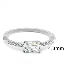 Load image into Gallery viewer, Anillos Para Mujer Color Plata de 316L Acero Inoxidable with Cubic in Clear DA009 - Jewelry Store by Erik Rayo
