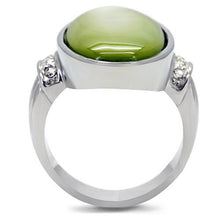 Load image into Gallery viewer, Anillos Para Mujer Color Plata de 316L Acero Inoxidable with Precious Stone Conch en Color Verde Manzana - Jewelry Store by Erik Rayo
