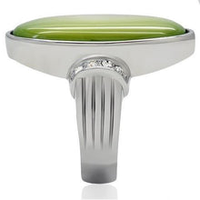 Load image into Gallery viewer, Anillos Para Mujer Color Plata de 316L Acero Inoxidable with Precious Stone Conch en Color Verde Manzana - Jewelry Store by Erik Rayo
