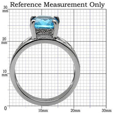 Load image into Gallery viewer, Anillos Para Mujer Color Plata y Aguamarina de 316L Acero Inoxidable Color Azul Mar TK081 - Jewelry Store by Erik Rayo
