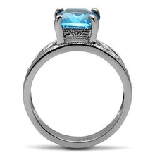 Load image into Gallery viewer, Anillos Para Mujer Color Plata y Aguamarina de 316L Acero Inoxidable Color Azul Mar TK081 - Jewelry Store by Erik Rayo
