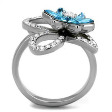 Load image into Gallery viewer, Anillos Para Mujer Color Plata y Aguamarina de 316L Acero Inoxidable Piedra de Crystal Color Azul Mar Varese - Jewelry Store by Erik Rayo
