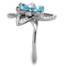 Load image into Gallery viewer, Anillos Para Mujer Color Plata y Aguamarina de 316L Acero Inoxidable Piedra de Crystal Color Azul Mar Varese - Jewelry Store by Erik Rayo
