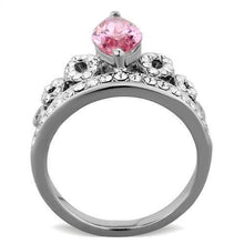 Load image into Gallery viewer, Anillos Para Mujer Color Plata y Rosa de 316L Acero Inoxidable con Diamante Zirconia Cubica Color Rosa - Jewelry Store by Erik Rayo
