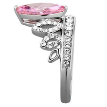 Load image into Gallery viewer, Anillos Para Mujer Color Plata y Rosa de 316L Acero Inoxidable con Diamante Zirconia Cubica Color Rosa - Jewelry Store by Erik Rayo
