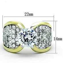 Load image into Gallery viewer, Anillos Para Mujer Dos Tonos de 316L Acero Inoxidable con Diamante Zirconia Cubica TK1547 - Jewelry Store by Erik Rayo
