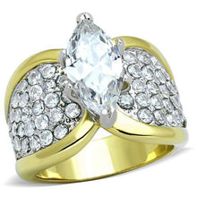 Load image into Gallery viewer, Anillos Para Mujer Dos Tonos de 316L Acero Inoxidable con Diamante Zirconia Cubica TK1548 - Jewelry Store by Erik Rayo

