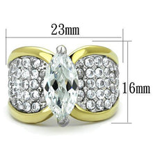 Load image into Gallery viewer, Anillos Para Mujer Dos Tonos de 316L Acero Inoxidable con Diamante Zirconia Cubica TK1548 - Jewelry Store by Erik Rayo
