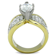 Load image into Gallery viewer, Anillos Para Mujer Dos Tonos de 316L Acero Inoxidable con Diamante Zirconia Cubica TK1548 - Jewelry Store by Erik Rayo
