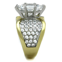 Load image into Gallery viewer, Anillos Para Mujer Dos Tonos de 316L Acero Inoxidable con Diamante Zirconia Cubica TK1548 - Jewelry Store by Erik Rayo
