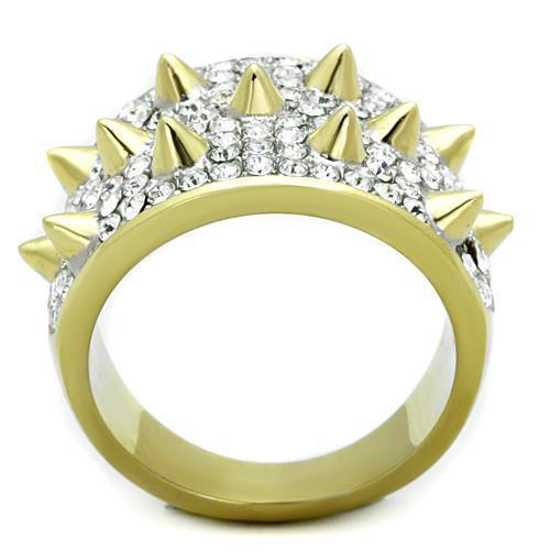 Anillos Para Mujer Dos Tonos de 316L Acero Inoxidable con Diamante Zirconia Cubica TK1697 - Jewelry Store by Erik Rayo