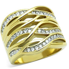 Load image into Gallery viewer, Anillos Para Mujer Dos Tonos de 316L Acero Inoxidable con Diamante Zirconia Cubica TK1699 - Jewelry Store by Erik Rayo
