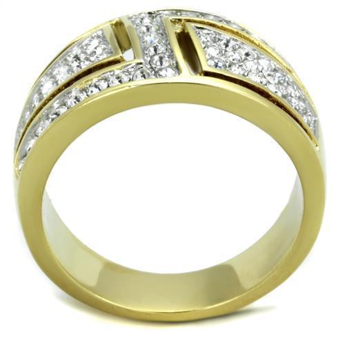Anillos Para Mujer Dos Tonos de 316L Acero Inoxidable con Diamante Zirconia Cubica TK1845 - Jewelry Store by Erik Rayo
