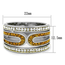 Load image into Gallery viewer, Anillos Para Mujer Dos Tonos de 316L Acero Inoxidable con Piedra de Crystal Topacio TK1555 - Jewelry Store by Erik Rayo

