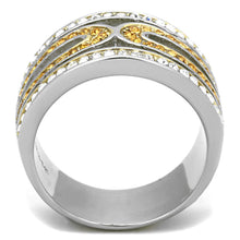 Load image into Gallery viewer, Anillos Para Mujer Dos Tonos de 316L Acero Inoxidable con Piedra de Crystal Topacio TK1555 - Jewelry Store by Erik Rayo
