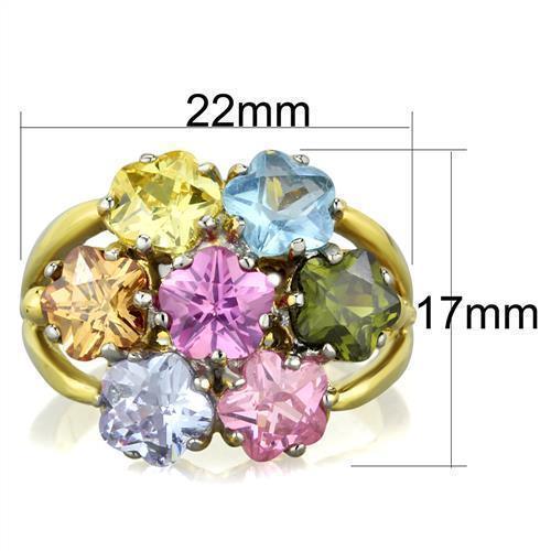 Anillos Para Mujer Dos Tonos de 316L Acero Inoxidable K1791 - Jewelry Store by Erik Rayo