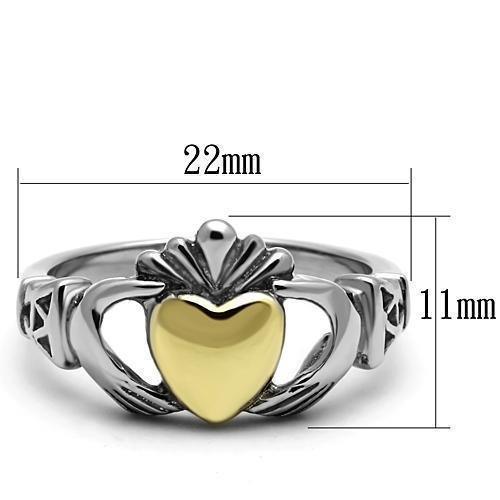 Anillos Para Mujer Dos Tonos de 316L Acero Inoxidable Sin Piedra TK1157 - Jewelry Store by Erik Rayo