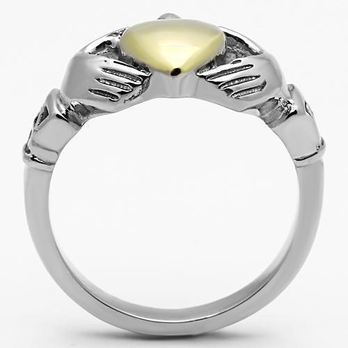 Anillos Para Mujer Dos Tonos de 316L Acero Inoxidable Sin Piedra TK1157 - Jewelry Store by Erik Rayo