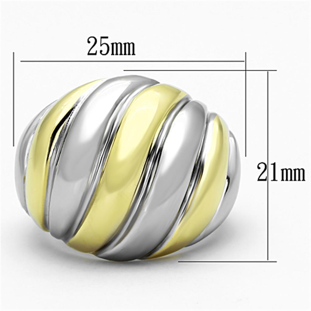 Anillos Para Mujer Dos Tonos de 316L Acero Inoxidable Sin Piedra TK1219 - Jewelry Store by Erik Rayo