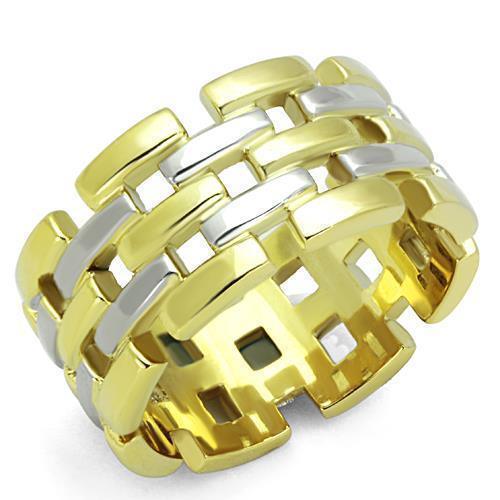 Anillos Para Mujer Dos Tonos de 316L Acero Inoxidable Sin Piedra TK1705 - Jewelry Store by Erik Rayo