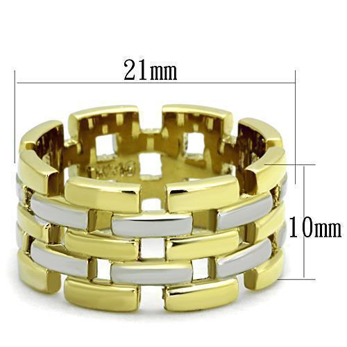 Anillos Para Mujer Dos Tonos de 316L Acero Inoxidable Sin Piedra TK1705 - Jewelry Store by Erik Rayo