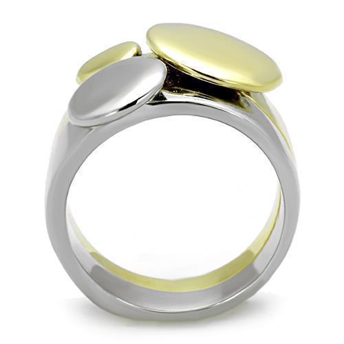 Anillos Para Mujer Dos Tonos de 316L Acero Inoxidable Sin Piedra TK1706 - Jewelry Store by Erik Rayo