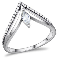 Load image into Gallery viewer, Silver Rings for Women 316L Stainless Steel DA109 - AAA Grade Cubic Zirconia in Clear
