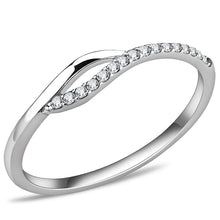 Load image into Gallery viewer, Silver Rings for Women 316L Stainless Steel DA113 - AAA Grade Cubic Zirconia in Clear
