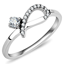 Load image into Gallery viewer, Silver Rings for Women 316L Stainless Steel DA143 - AAA Grade Cubic Zirconia in Clear
