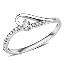 Load image into Gallery viewer, Silver Rings for Women 316L Stainless Steel DA148 - AAA Grade Cubic Zirconia in Clear
