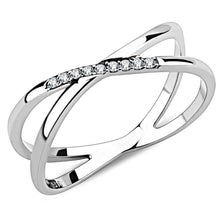 Load image into Gallery viewer, Silver Rings for Women 316L Stainless Steel DA158 - AAA Grade Cubic Zirconia in Clear
