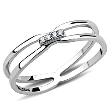 Load image into Gallery viewer, Silver Rings for Women 316L Stainless Steel DA160 - AAA Grade Cubic Zirconia in Clear
