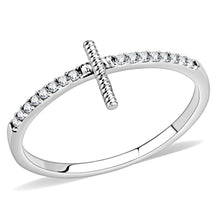 Load image into Gallery viewer, Silver Rings for Women 316L Stainless Steel DA161 - AAA Grade Cubic Zirconia in Clear
